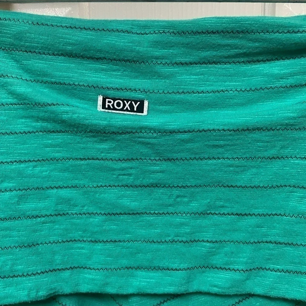 ROXY Women’s Maxi Skirt / haltered dress teal green size small.